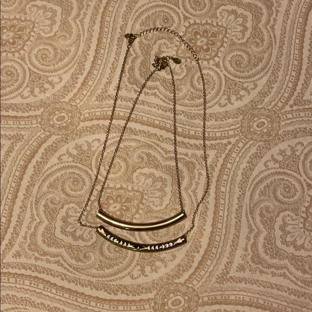 Double slab necklace